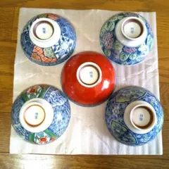 (新品未使用) 茶碗 三洋陶器 林斎 ５客 昭和レトロ