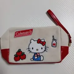 キティワッペン付きポーチ×コールマン インレッド 10月号増刊 付録InRed