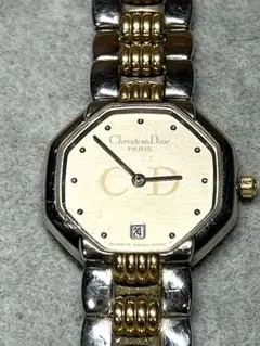 Christian Dior ディオール クォーツ腕時計 ゴールド/シルバーのサムネイル