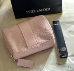 ESTEE LAUDER ダブルエンドファンデーションブラシ＆ツイードポーチ