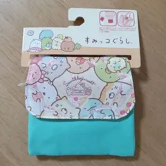 すみっコぐらし　クリップポケット　ポケットポーチ　ポシェット　エメグリーン