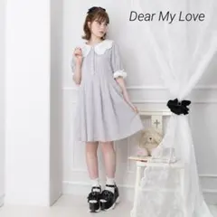 Dear My Love★　夢展望　ワンピース　レース襟コットンワンピ　新品　Mのサムネイル
