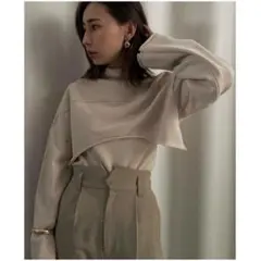 【美品】AMERI OPEN SLEEVE LAYERED SWEAT
