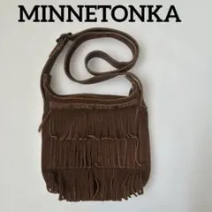 MINNETONKA フリンジ本革ショルダーバッグ　ブラウンのサムネイル