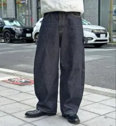値下げ　バギーカーブリジットデニムパンツ　インディゴ