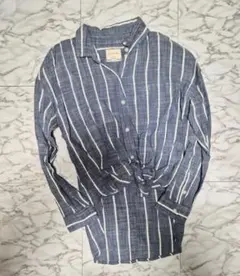 AMERICAN EAGLE ストライプ オーバーサイズシャツ XXSのサムネイル