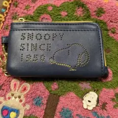 スヌーピー 　コインケース 　　ネイビー 　パスケース