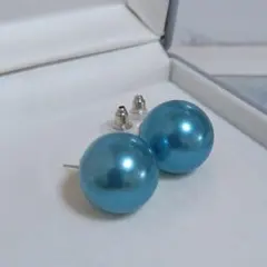 5962★高品質　人気スタッドピアス★艶貝真珠パール★シェル★貝