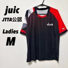 juic 卓球ウェア ユニフォーム ゲームシャツ Tシャツ レディースM 赤黒