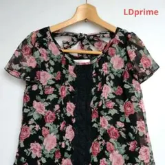 【LDprime・LDプライム】ブラウス 花柄 総柄 半袖ブラウス シフォンのサムネイル