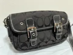 COACH コーチ ワンショルダーバッグ シグネチャー 黒 6095 - メルカリ