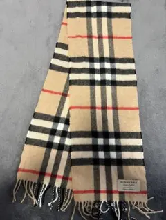 BURBERRY 100%カシミヤ チェックマフラー