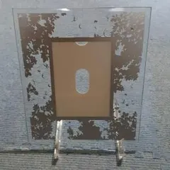 おしゃれ！！　ガラス製　写真立て　横にも使える