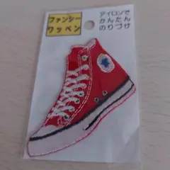 ワッペン ハイカット コンバース CONVERSE スニーカー 赤 新品 未使用