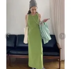 Ungridノースリーブ ニットロングワンピース