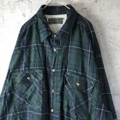 A1565古着　ネルシャツ　ジャケット　チェックシャツ　好配色　グランジ