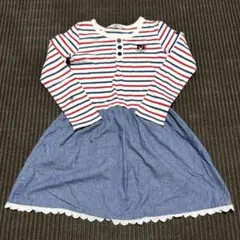 最終値下げ★ミキハウスDOUBLE.B ストライプ柄 ワンピース 100cm