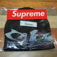 Supreme Tag Beanie Black