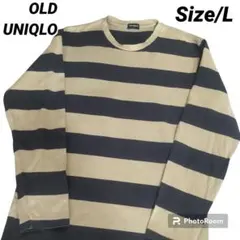 ユニクロ UNIQLO オールドユニクロ ボーダー ロンT 長袖 カットソー Lのサムネイル