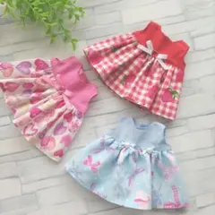 ハンドメイド　レミン　ソラン　メルちゃん　ワンピース3枚セット　148