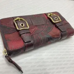 希少　コーチ　COACH パッチワーク ソーホー　長財布 レザー　バーガンディ