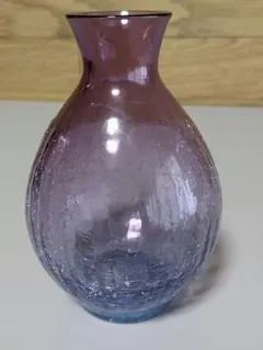 紫色クラッシュガラス花器 紫色クラッシュガラス花器 - メルカリ