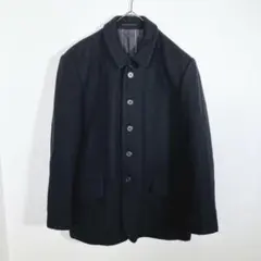 R NEWBOLD ステンカラーコート　ウールコート　ハーフ丈　ブラック　M