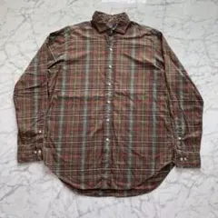 【美品】ポロ ラルフローレン 長袖シャツ チェック柄 ブラウン系 Ｌサイズ