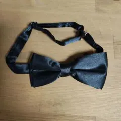 キッズ蝶ネクタイ　ブラック　サテン