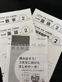 2025年度中2 学力推移調査　第3回セット 2025年度 第2回 中3 9月 学力推移調査 - メルカリ