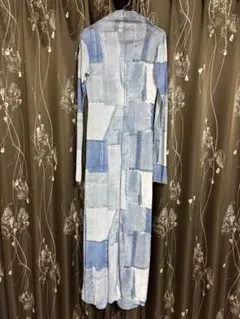 ZARA デニム柄 シースルー ロングワンピース 【未使用・インナー付き】