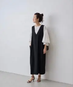 ＊BEARDSLEY＊ゆったりジャンパースカート＊サイズ1＊新品未使用タグ付き＊ 中古・古着通販】BEARDSLEY (ビアズリー) サラシャリジャンパー