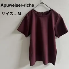 Apuweiser-riche ボルドー半袖トップス M 秋色 きれいめ 通勤のサムネイル