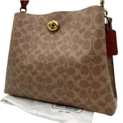 COACH/コーチ ウィロウ シグネチャー ショルダーバッグ ターンロック