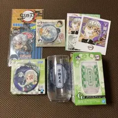 宇髄天元　一番くじ　キーホルダー　ステッカー　缶バッジ　グラスコレクション