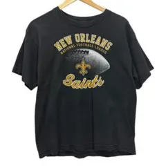 saints y2k アメフト　ヴィンテージ　古着　tシャツ ブラック