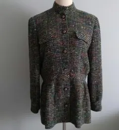 ツイード風ジャケット　ハイネック