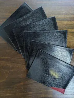 銘々菓子皿 漆器風 6枚セット