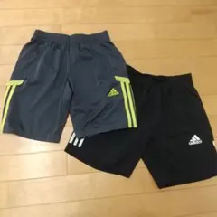 adidas グレー ブラック ショートパンツ