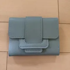三つ折り財布 ライトブルー コンパクトのサムネイル