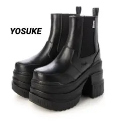 【新品未使用】 YOSUKE 厚底サイドゴアブーツ ブラック