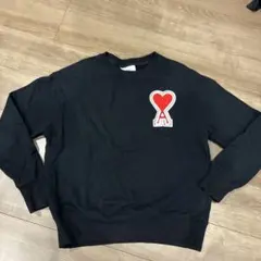 ami ハートロゴ スウェット 黒