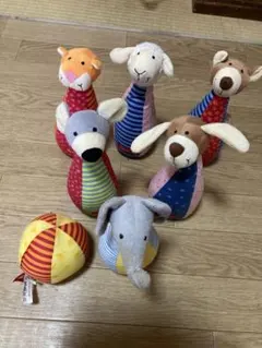 カラフル動物ボウリングセット