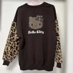 Hello Kitty レオパード柄袖 スウェット