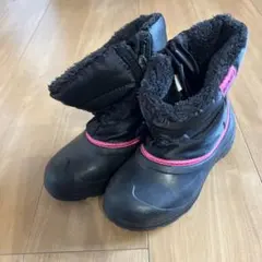 IGNIO スノーブーツ 子ども用 ブラック/ピンク