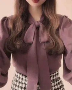 GRL ボウタイ付きニット