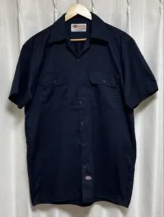 値下げ!! グッドコンディション!! Dickies ワークシャツネイビー Mのサムネイル