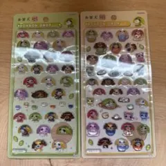 お茶犬 ボンボンドロップシール 2種セット