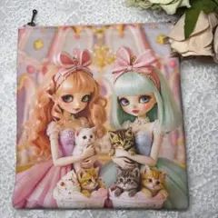 パネルポーチ Dole女の子 猫 L - メルカリ