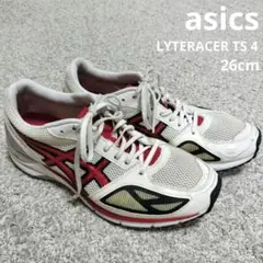 asics LYTERACER TS 4 ホワイト/レッド 26cm